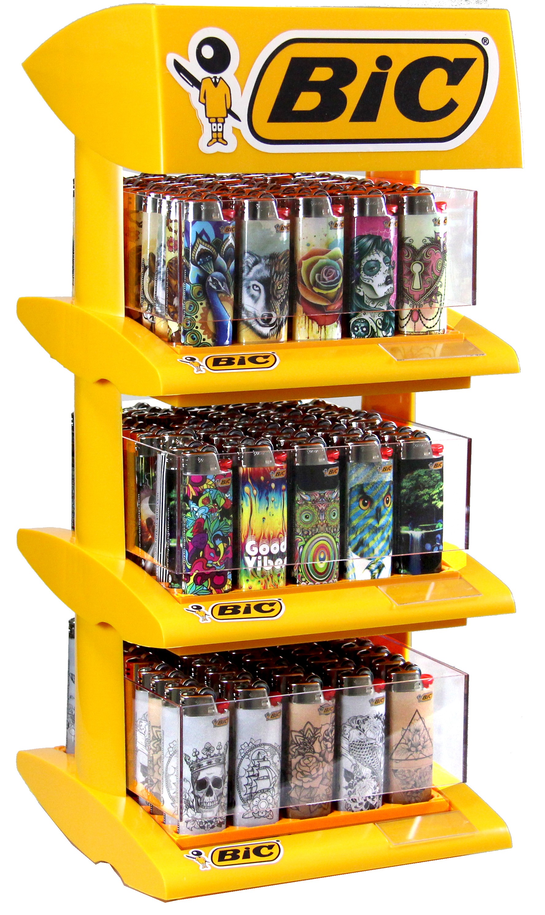 Bic Stand 3 Levels Bic Lighters Products PeleGuy Distribution Pty Ltd 1300 377 341