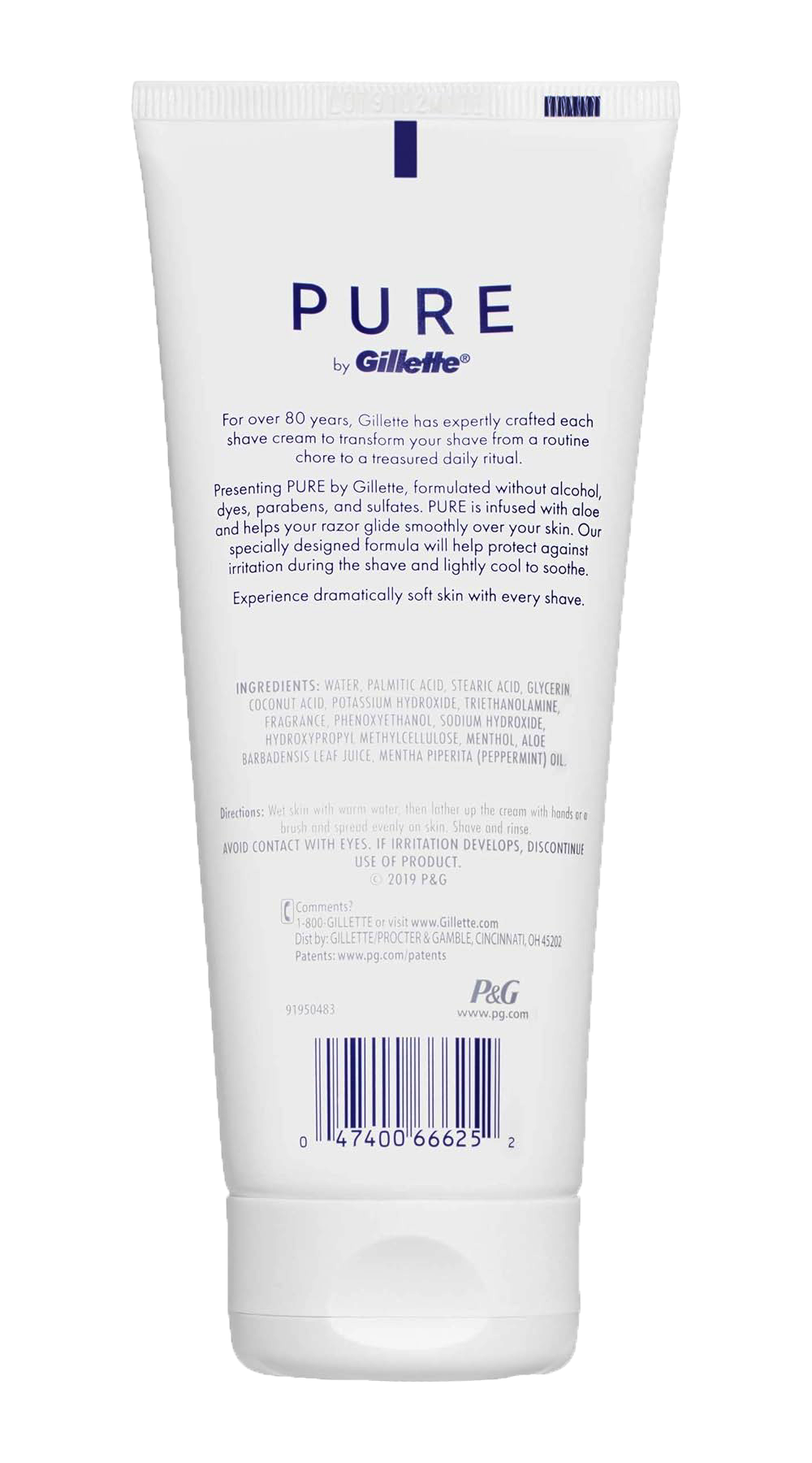 Gillette PURE Shave Cream 170g PeleGuy Distribution Pty Ltd 1300 377 341