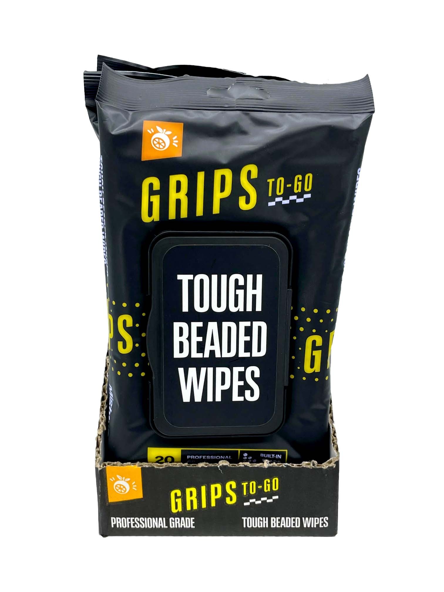 Grips Tough Beaded Wipes 20 PeleGuy Distribution Pty Ltd 1300 377 341