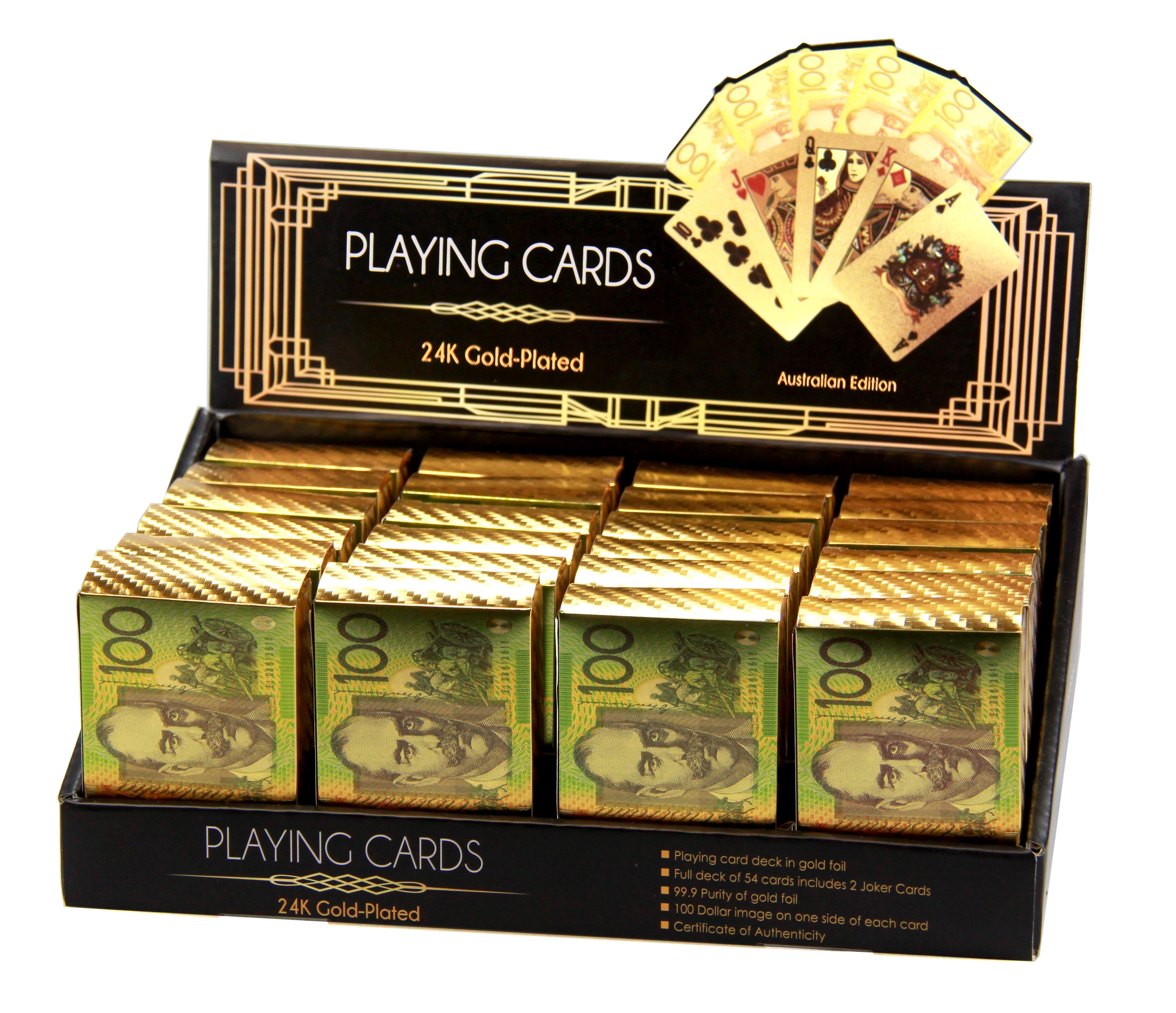 Playing Cards Gold Plated Toys & Fun Products PeleGuy Distribution