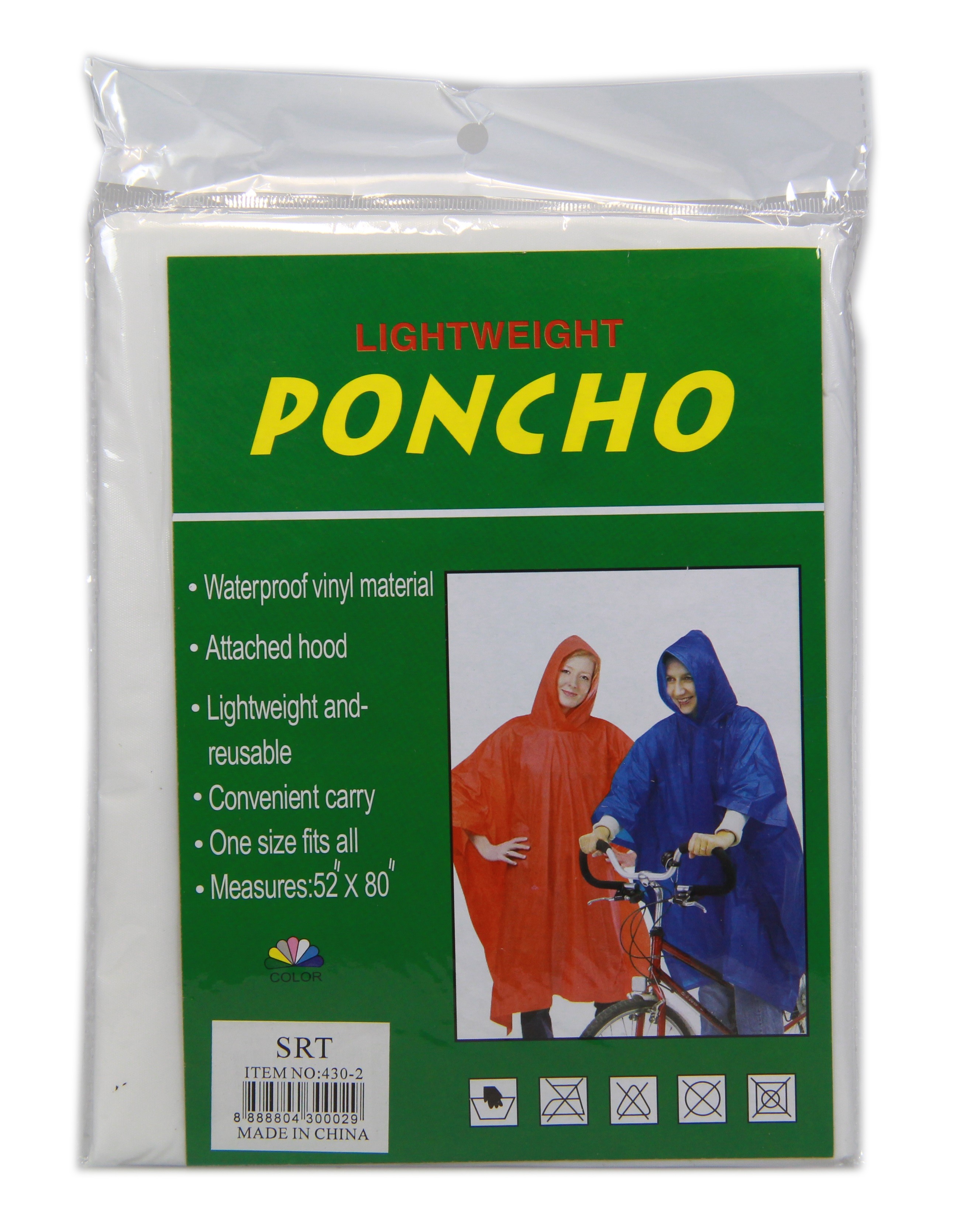 Rain Poncho Vinyl (White only) PeleGuy Distribution Pty Ltd 1300 377 341