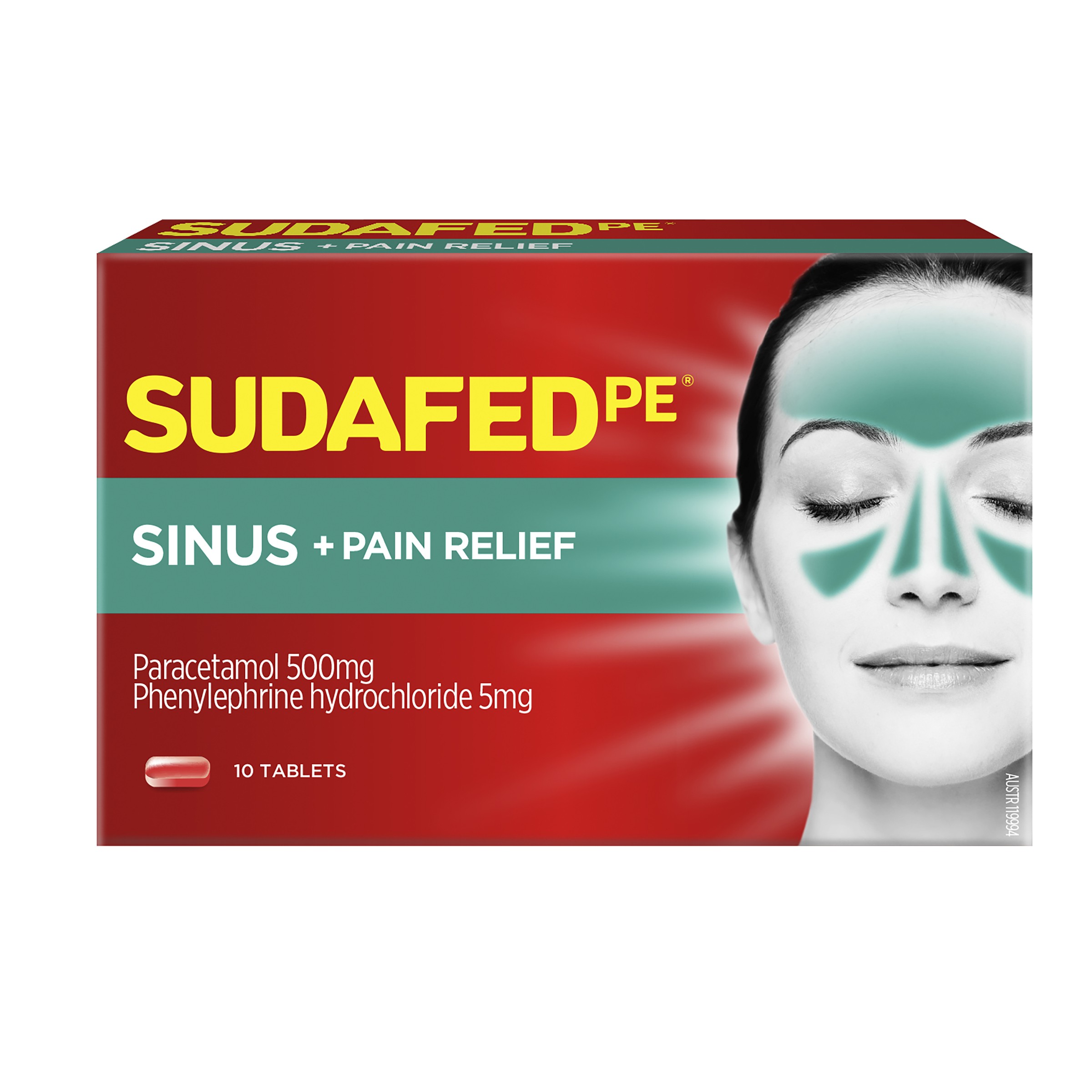 Sudafed Sinus+Pain Relief 10 T Health and Beauty Products PeleGuy