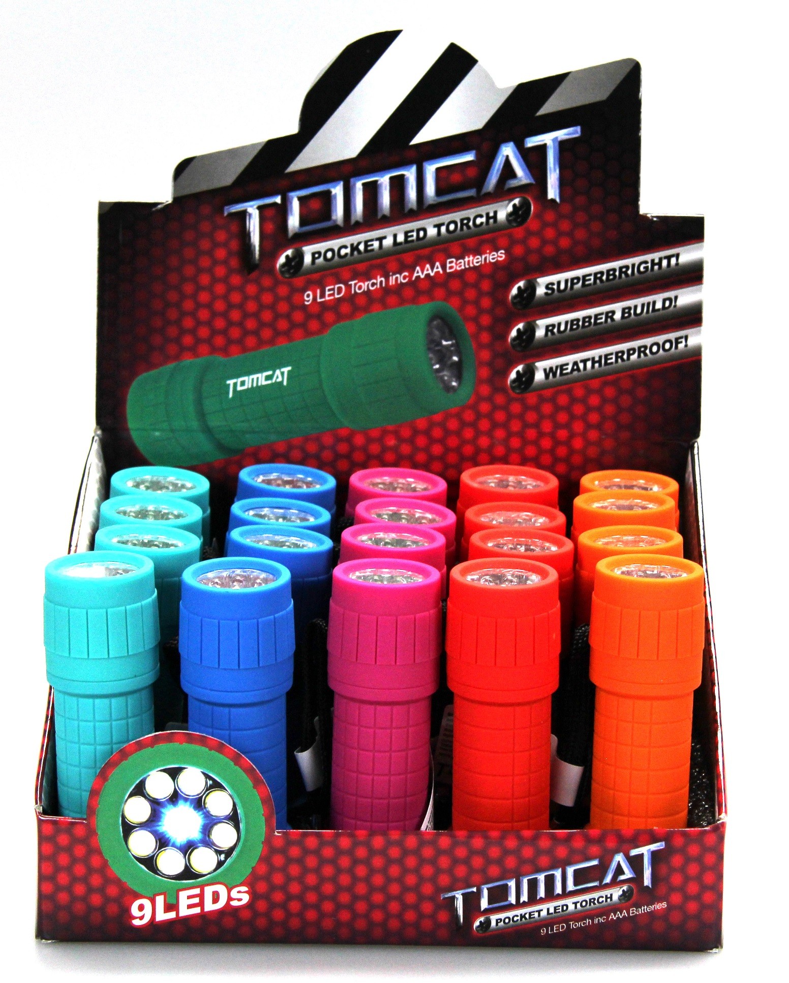 Tomcat 9 LED Rubber Built Torches Products PeleGuy Distribution Pty