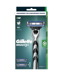 Gillette Mach3 PLUS Razor 2pk Cart +1 Handle