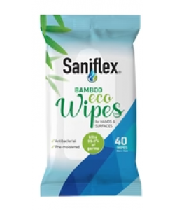 Saniflex BAMBOO Eco Wipes 40PK