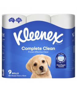 KLEENEX Complete Clean Toilet Paper 9pk