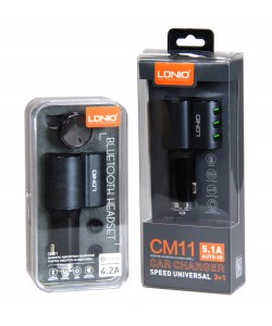 LDNIO Bluetooth Headset and LDNIO Car charger