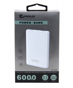 Power Bank 6000mAh 2 USB 2.1A