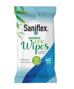 Saniflex BAMBOO Eco Wipes 40PK