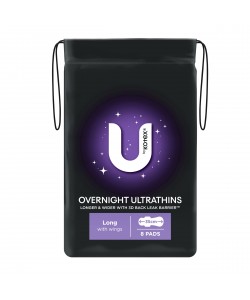 U By Kotex O/N U/Thin LONG 8PK