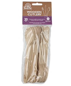EcoSouLife Wooden Spoons 20PK