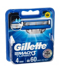 Gillette Mach3 Turbo 4pk Cart