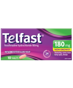 Telfast 180mg GREEN 10 Tablets