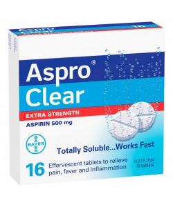 Aspro Clear EXTRA STRENGTH 500mg 16pk Tabs