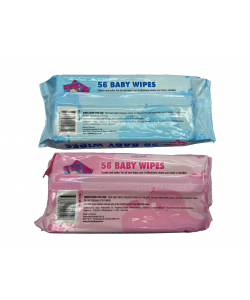 Baby Wipes 56pk Blue 6 Pink 6