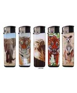 Boom Elec Lighter Animals 50PK