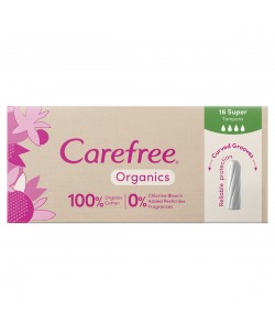 Carefree Tampons Organics SUPER 16pk