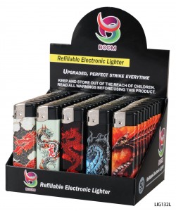 Boom Elec Lighter Dragon 50PK