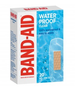 Band-Aid Waterproof CLEAR 20pk