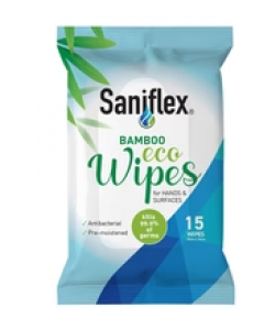Saniflex BAMBOO Eco Wipes 15PK