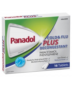 Panadol Cold & Flu + Decongestant 16 Tablets