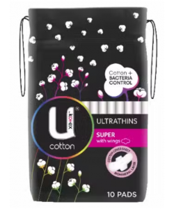 U By Kotex Pads U/Thin Sup10PK