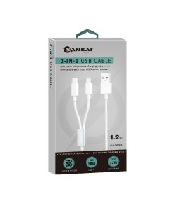 2in1 USB Cable USB-C>Lightning