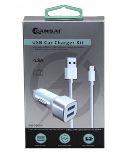 iPhone Car Dual USB 4.8A Sansai