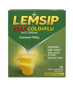 LEMSIP MAX Cold&Flu Lemon 10 Sachets