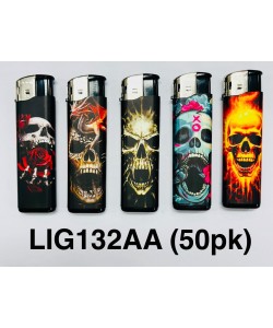 Boom Elec Lighter Skull2 50PK