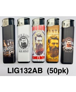 Boom Elec Lighter Ned Kelly3 50PK