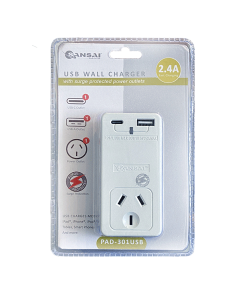 Wall Charger USB/Type-C+Socket