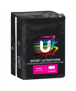 U By Kotex Pads U/T SPORT SUPER 10PK