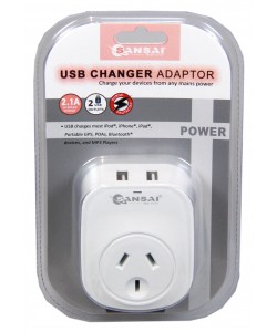 Wall Charger 2 USB + Socket