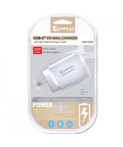 Wall Charger USBC(3A)+A(3A)20W